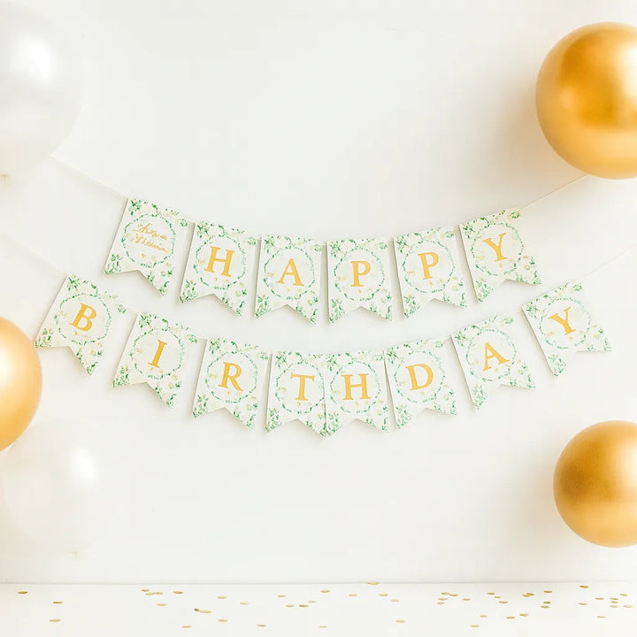 Guirlande Happy Birthday Eucalyptus