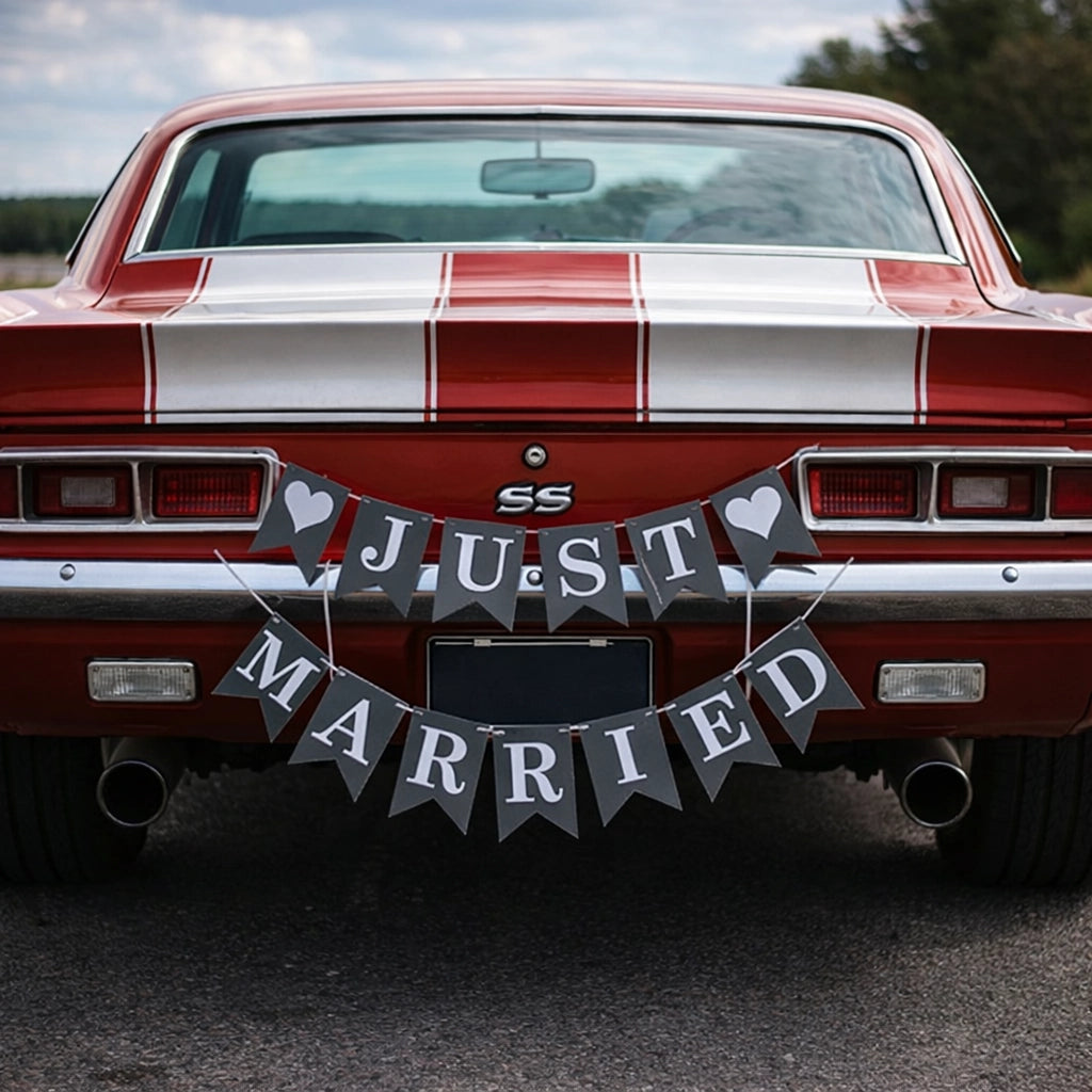 Guirlande Just Married Voiture Elégante