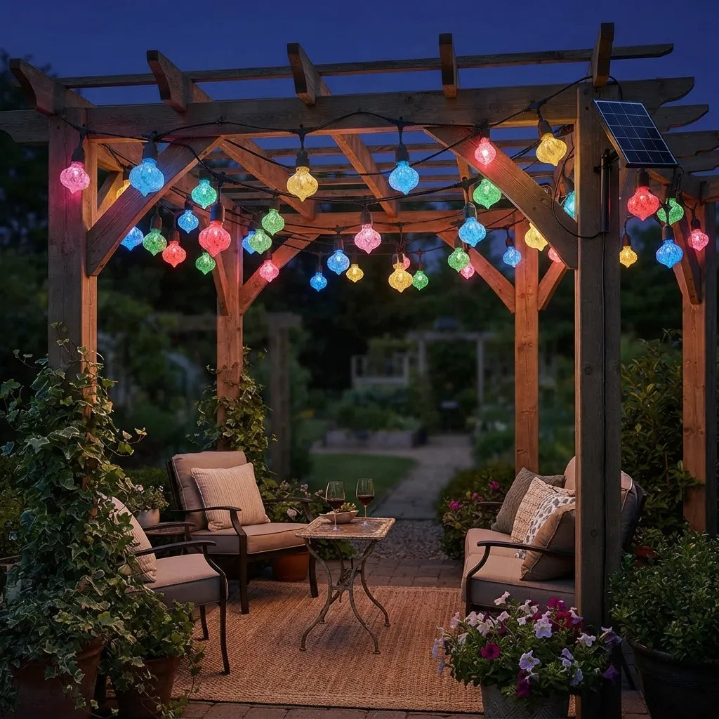 Guirlande LED solaire Vintage Minimaliste