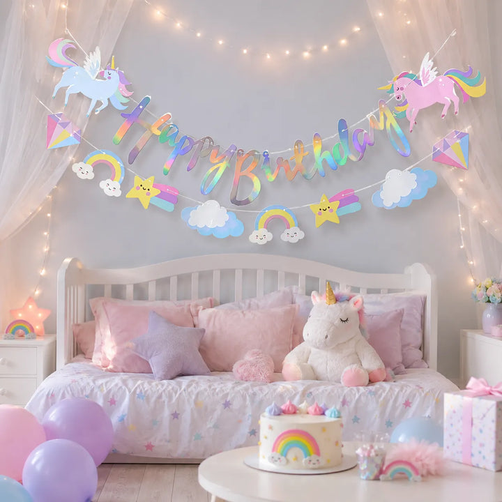 Guirlande Licorne Arc-en-ciel 