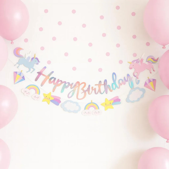 Guirlande Happy Birthday Dinosaure Vert Original