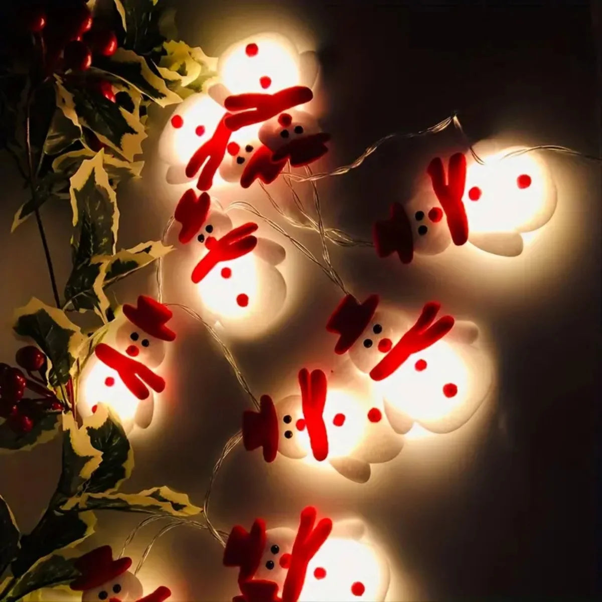 Guirlande Lumineuse Bonhomme De Neige Stylé