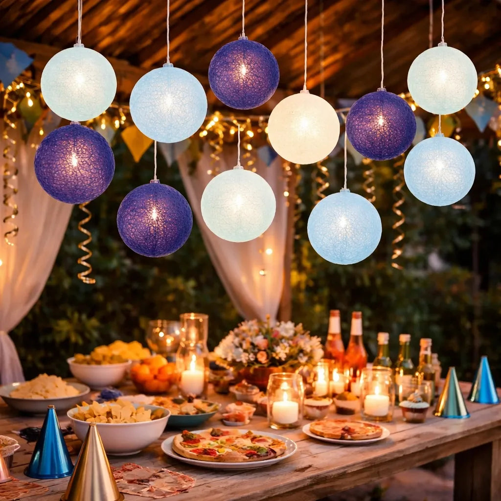 Guirlande Lumineuse Boules Bleues Nuance