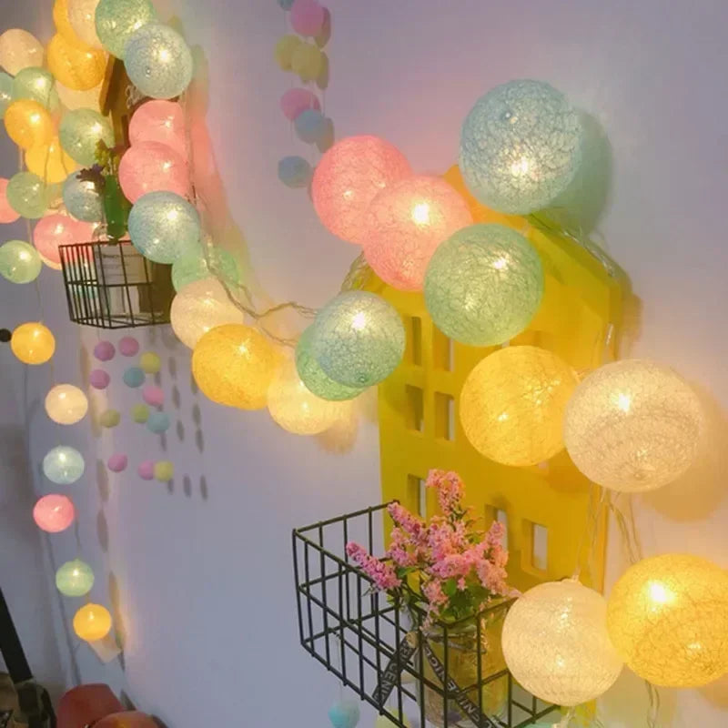 Guirlande Lumineuse Boules Pastel chic