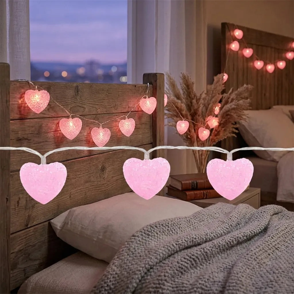 Guirlande Lumineuse Cœurs Roses Orginal