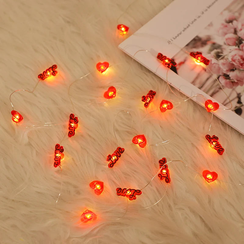 Guirlande Lumineuse Cœurs et Love chic