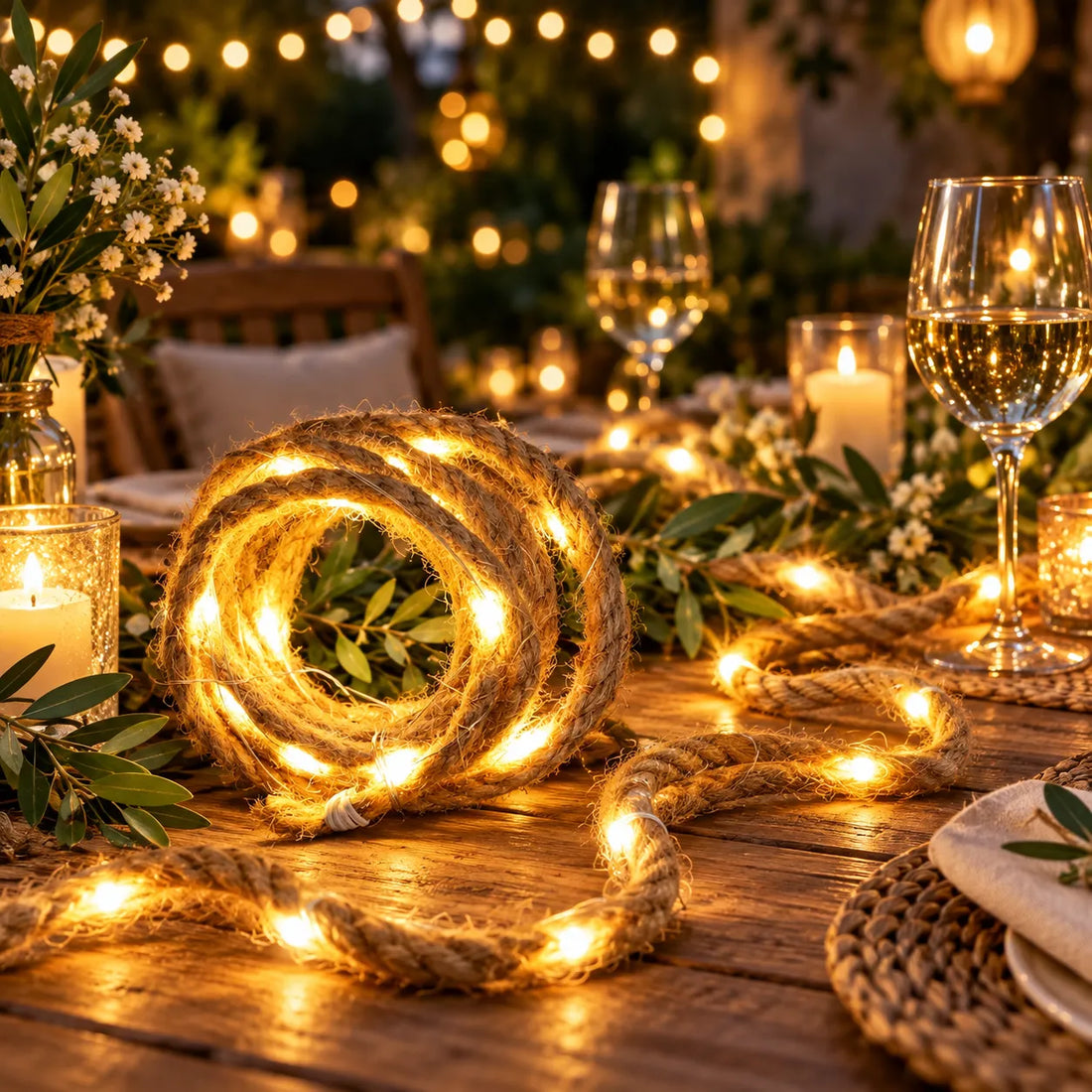 Guirlande Lumineuse Corde rustique