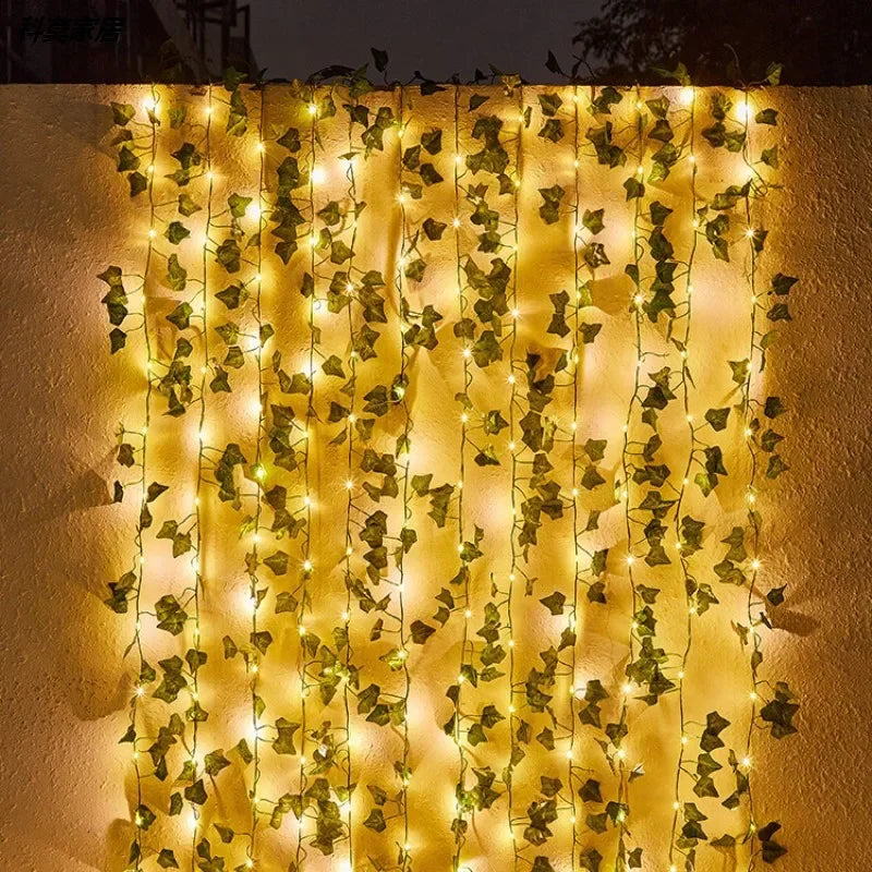 Guirlande Lumineuse Feuilles de Vigne Verte