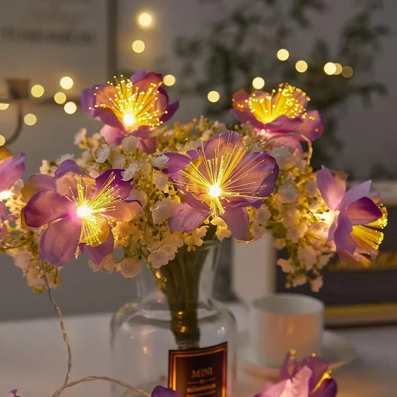 Guirlande Lumineuse à Fleurs Violettes Unique