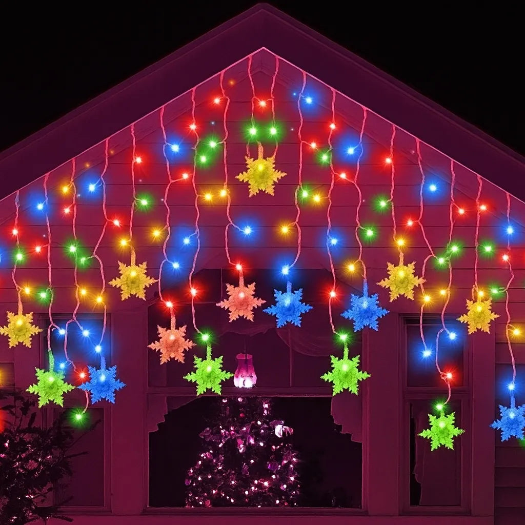 Guirlande Lumineuse Flocon Multicolore  Festif