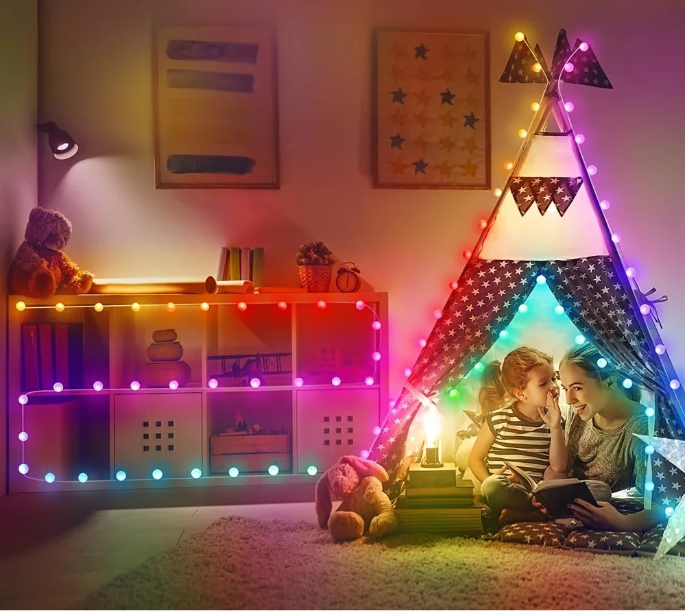 Guirlande Lumineuse Noël Boule Multicolore stylé