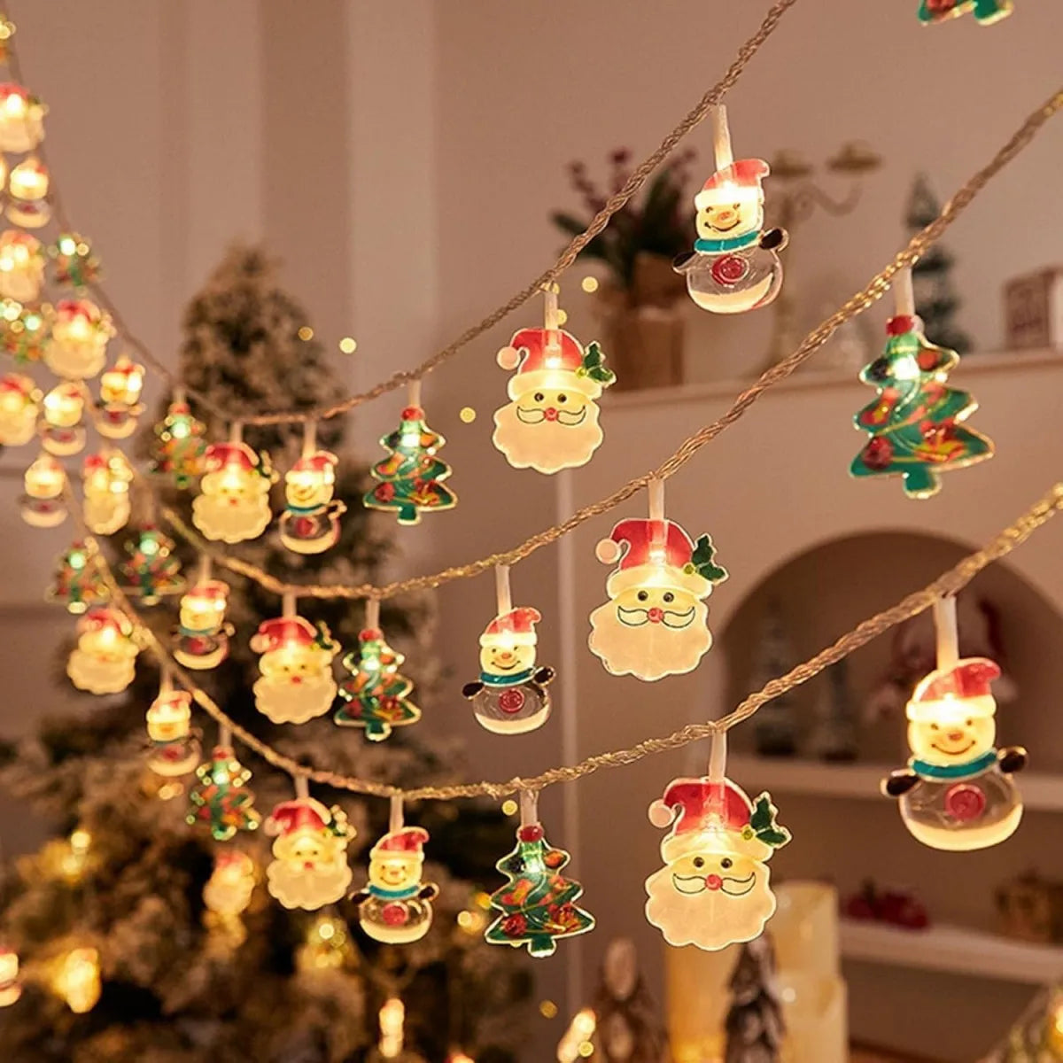 Guirlande Lumineuse Père Noël chic