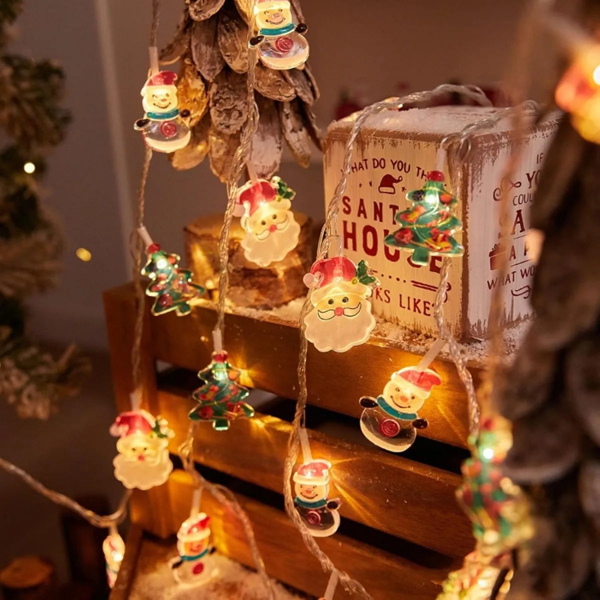 Guirlande Lumineuse Père Noël stylé