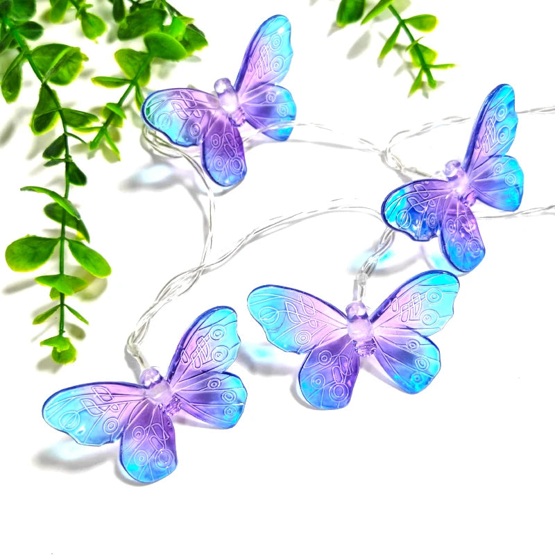 Guirlande Lumineuse Papillons Violets Elégant