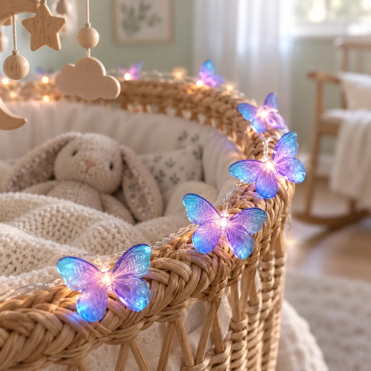 Guirlande Lumineuse Papillons Violets Féerique