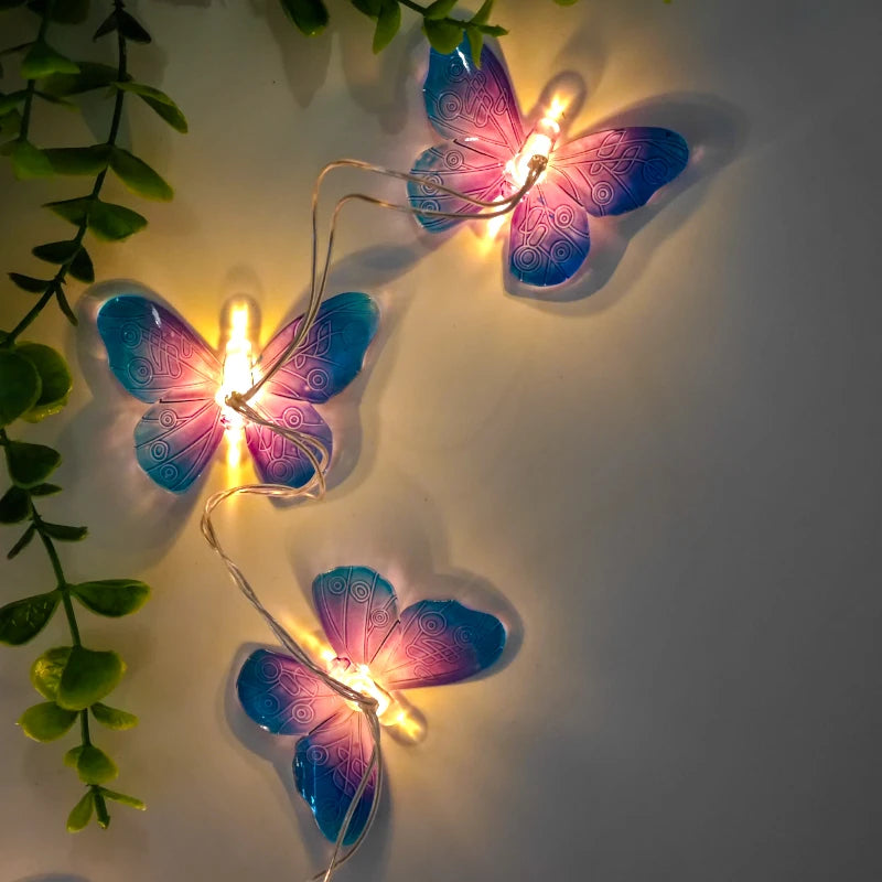 Guirlande Lumineuse Papillons Violets Festive