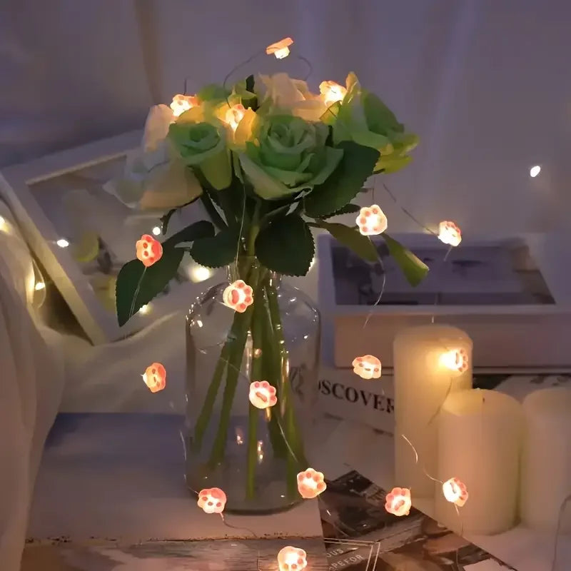 Guirlande Lumineuse Patte de Chat mignon