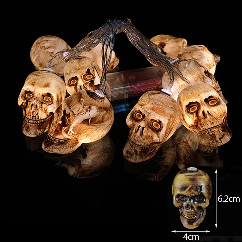 Guirlande Lumineuse Têtes de Mort Stylé