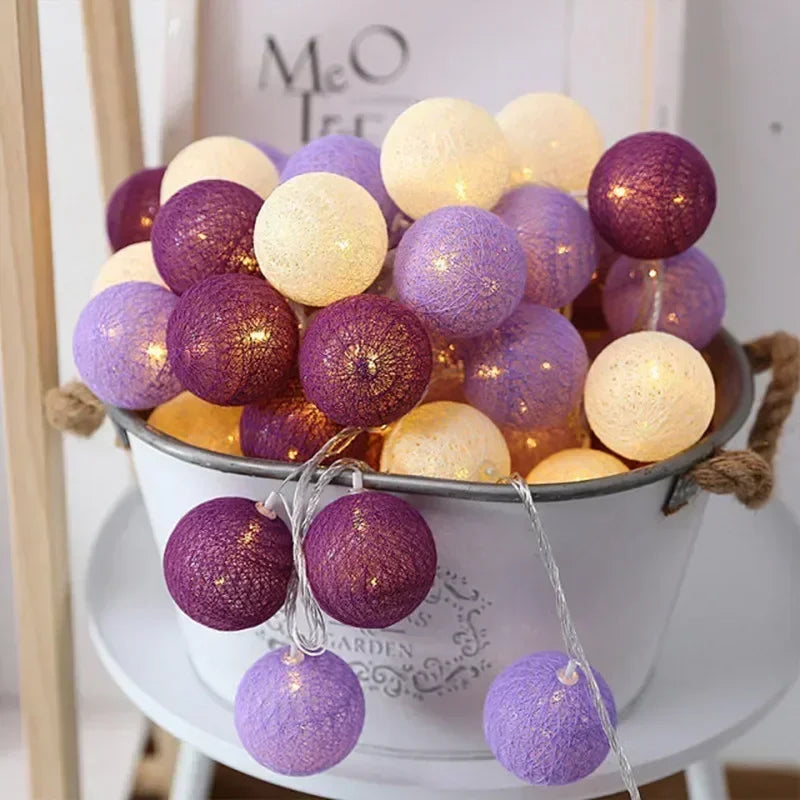 Guirlande Lumineuse de Boules Violettes luxe