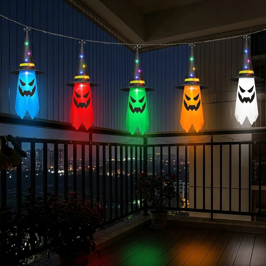 Guirlande Lumineuse de Fantômes Colorés Unique