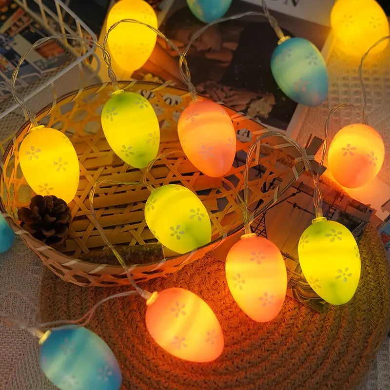 Guirlande Lumineuse Œufs Colorés festif