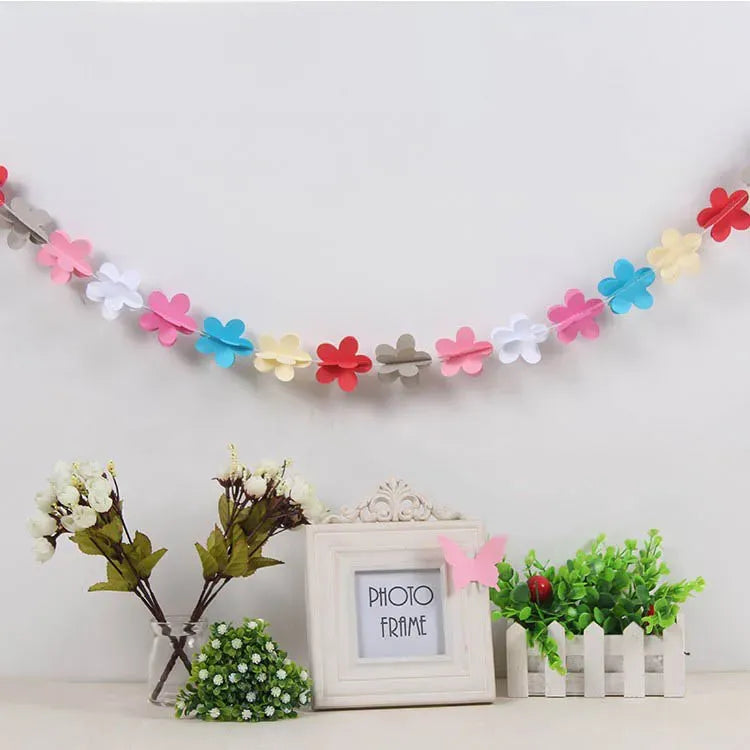 Guirlande Papier Fleurie 3D Minimaliste