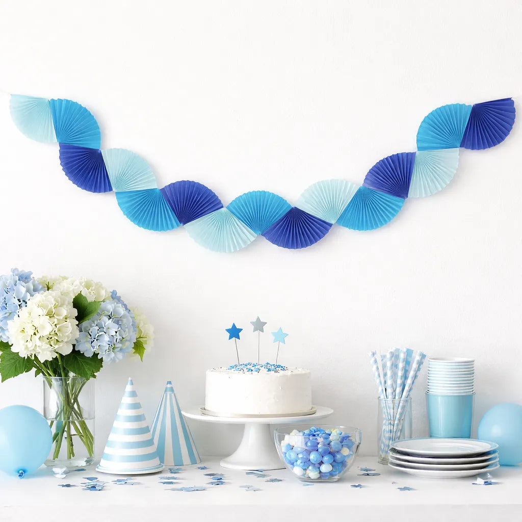 Guirlande Papier originale Bleue Original
