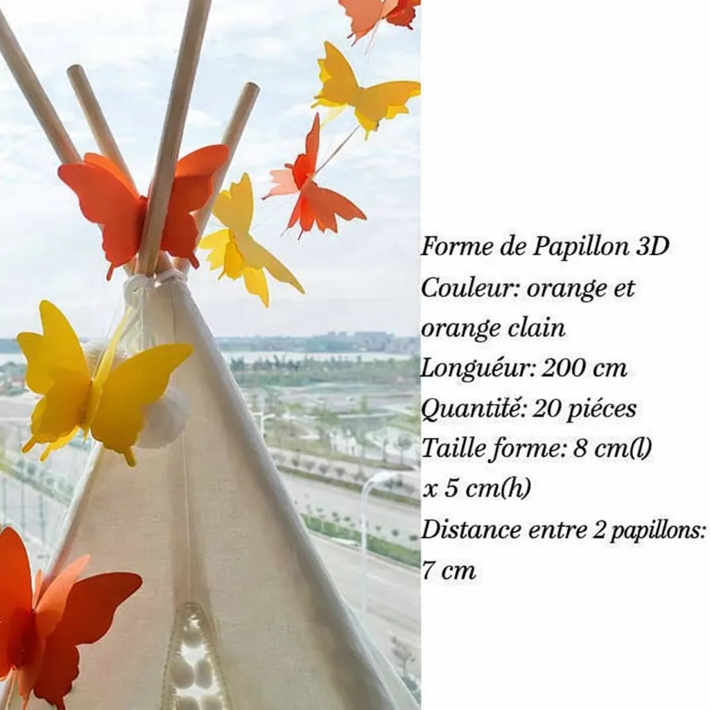 Guirlande Papillons en Papier Minimaliste