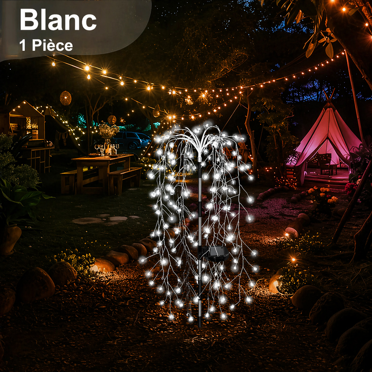 Guirlande Piquet Feu d'Artifice Blanc