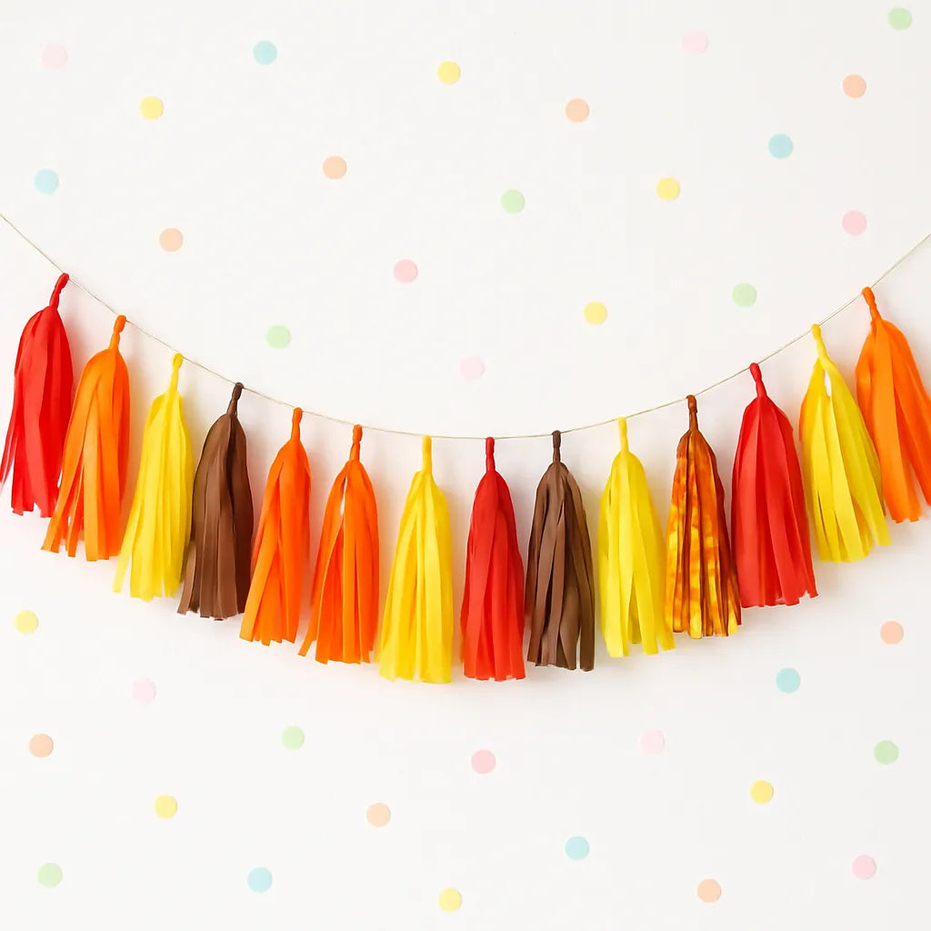 Guirlande Pompons Couleur Flamme Original