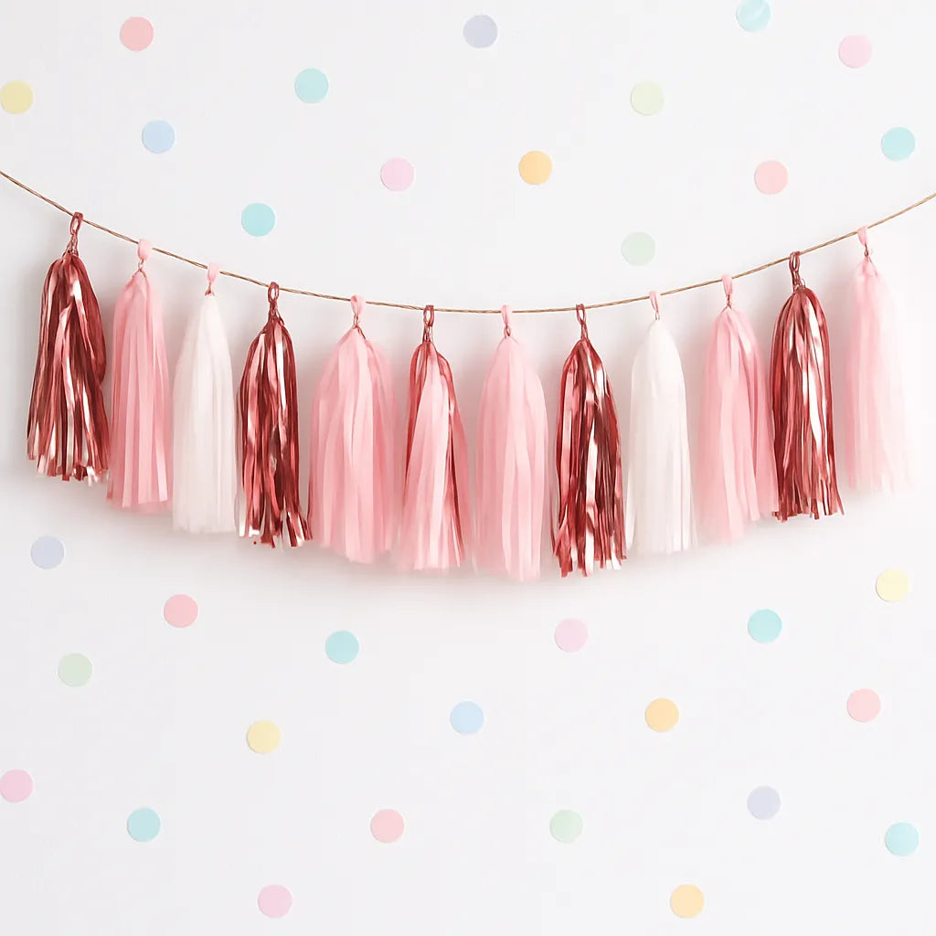 Guirlande Pompons Rose Gold