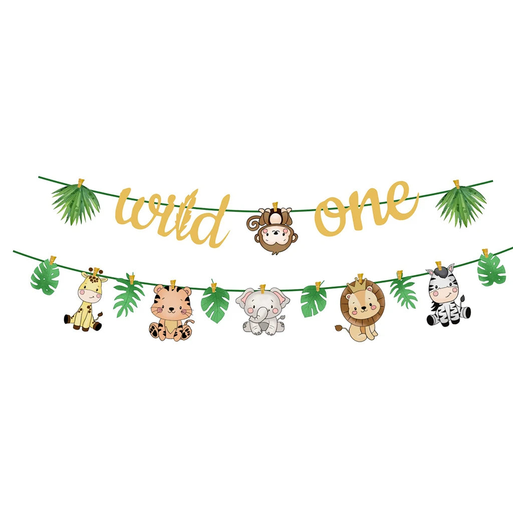 Guirlande Premier Anniversaire Jungle Design