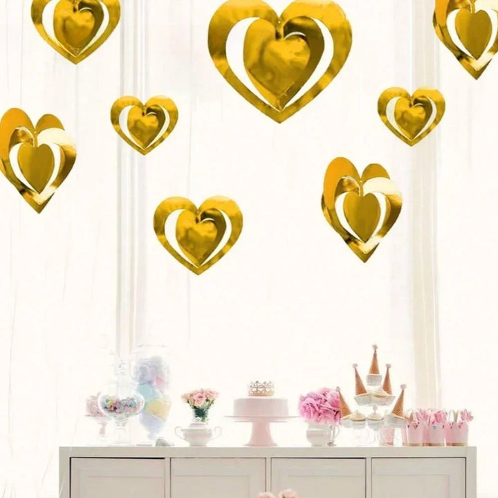 Guirlande Saint-Valentin Cœurs Dorés