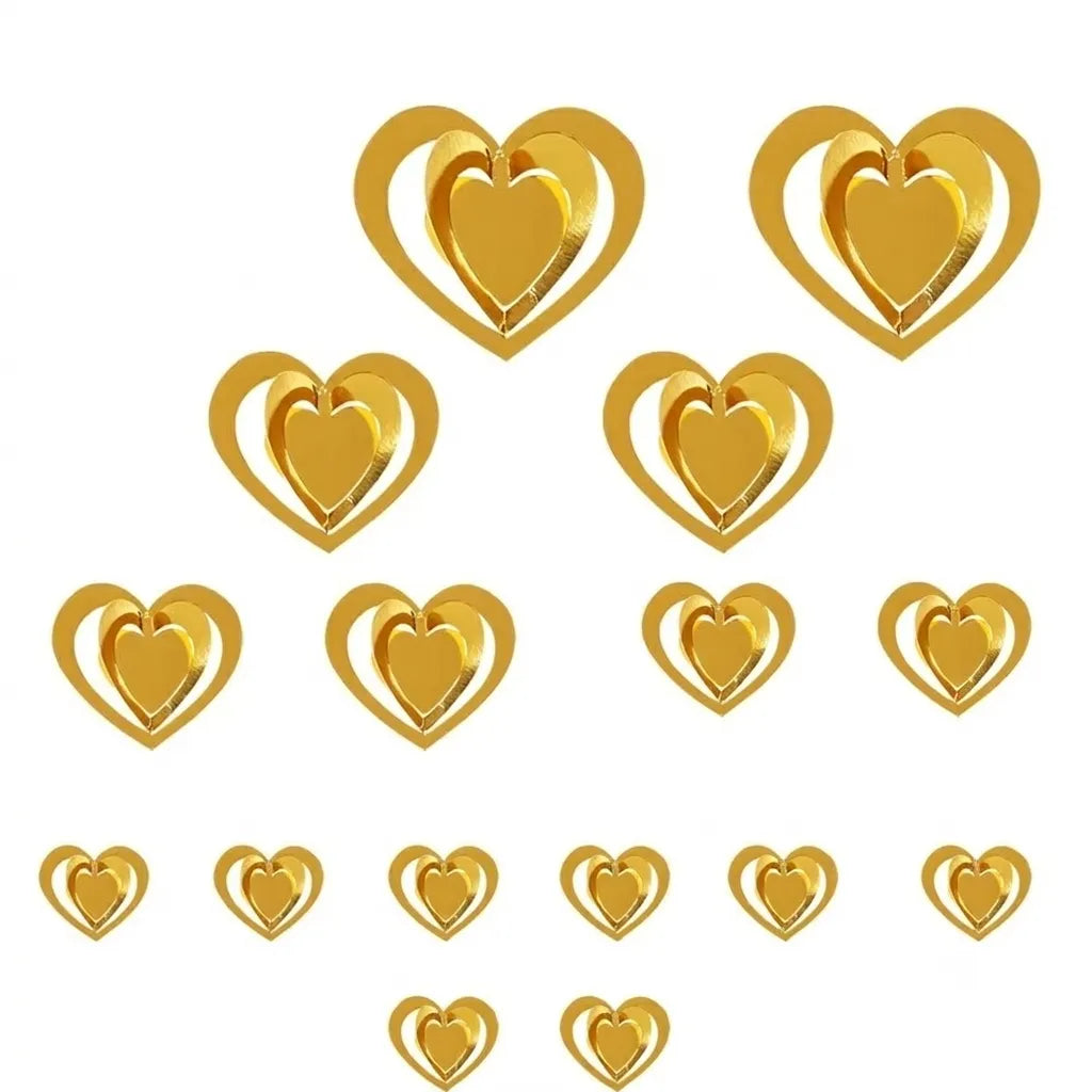 Guirlande Saint-Valentin Cœurs Dorés Moderne Unique