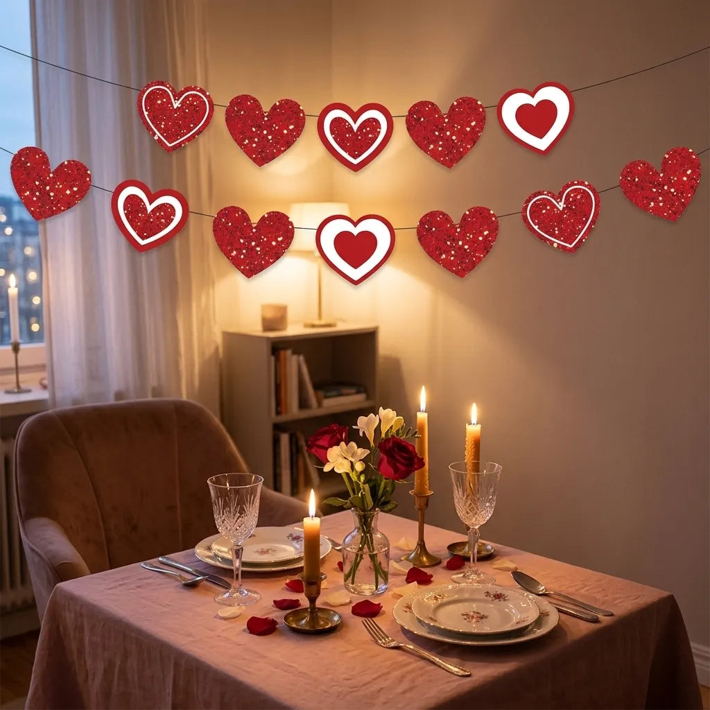 Guirlande Saint-Valentin Elégante Décorative