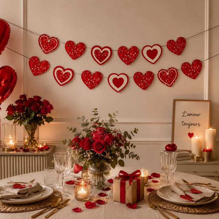 Guirlande Saint-Valentin Elégante romantique
