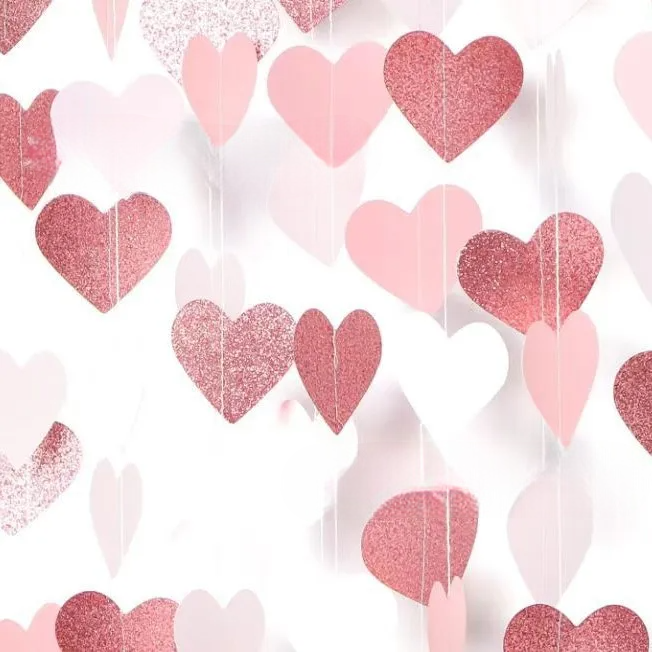 Guirlande Saint-Valentin Rose