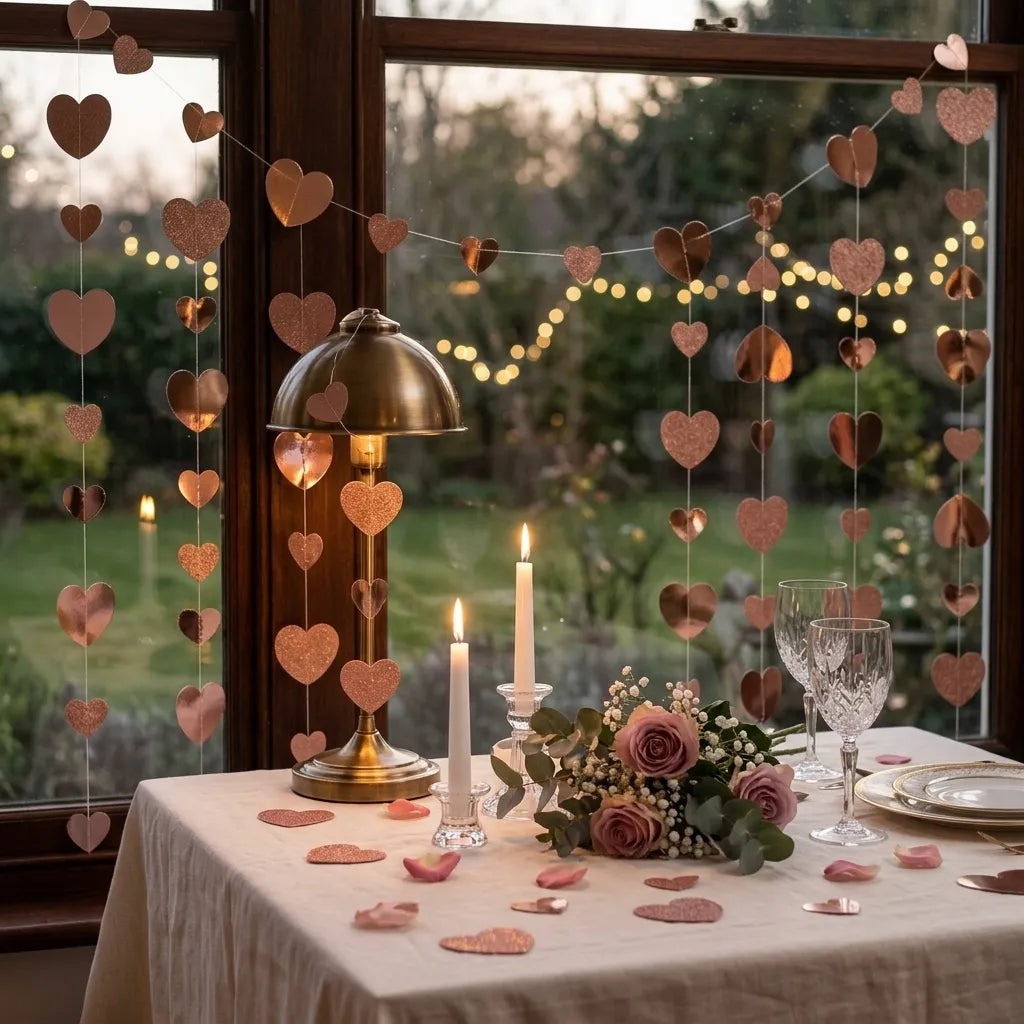 Guirlande Saint-Valentin Rose Gold Décorative