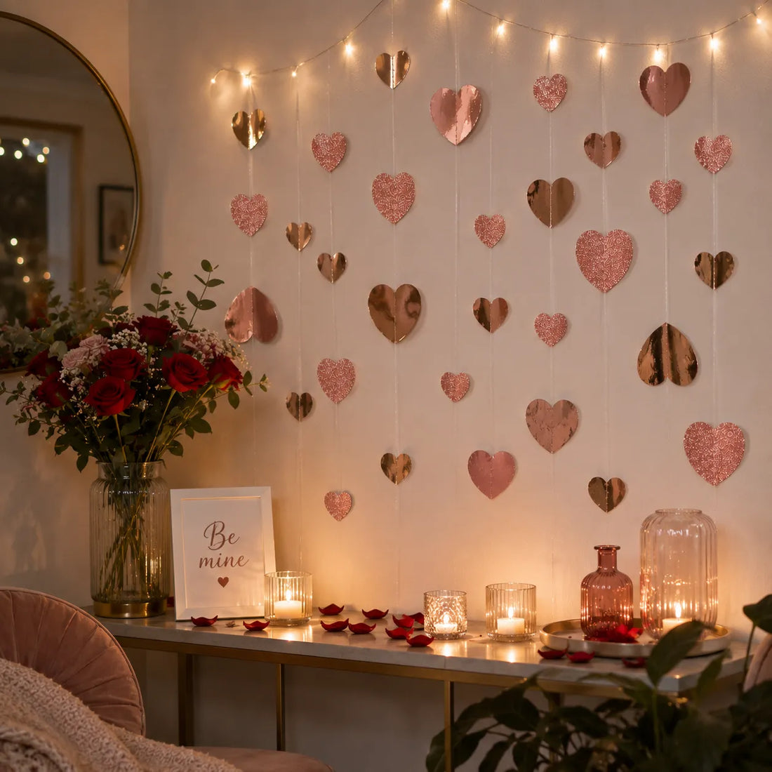 Guirlande Saint-Valentin Rose Gold chic