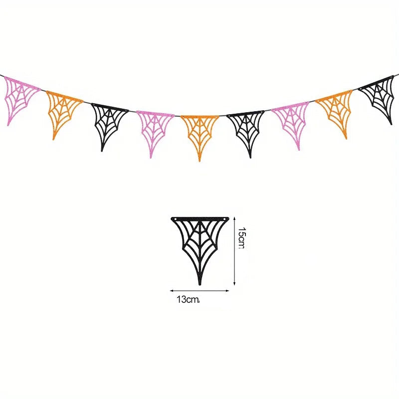 Guirlande Toile Rose et Orange Unique