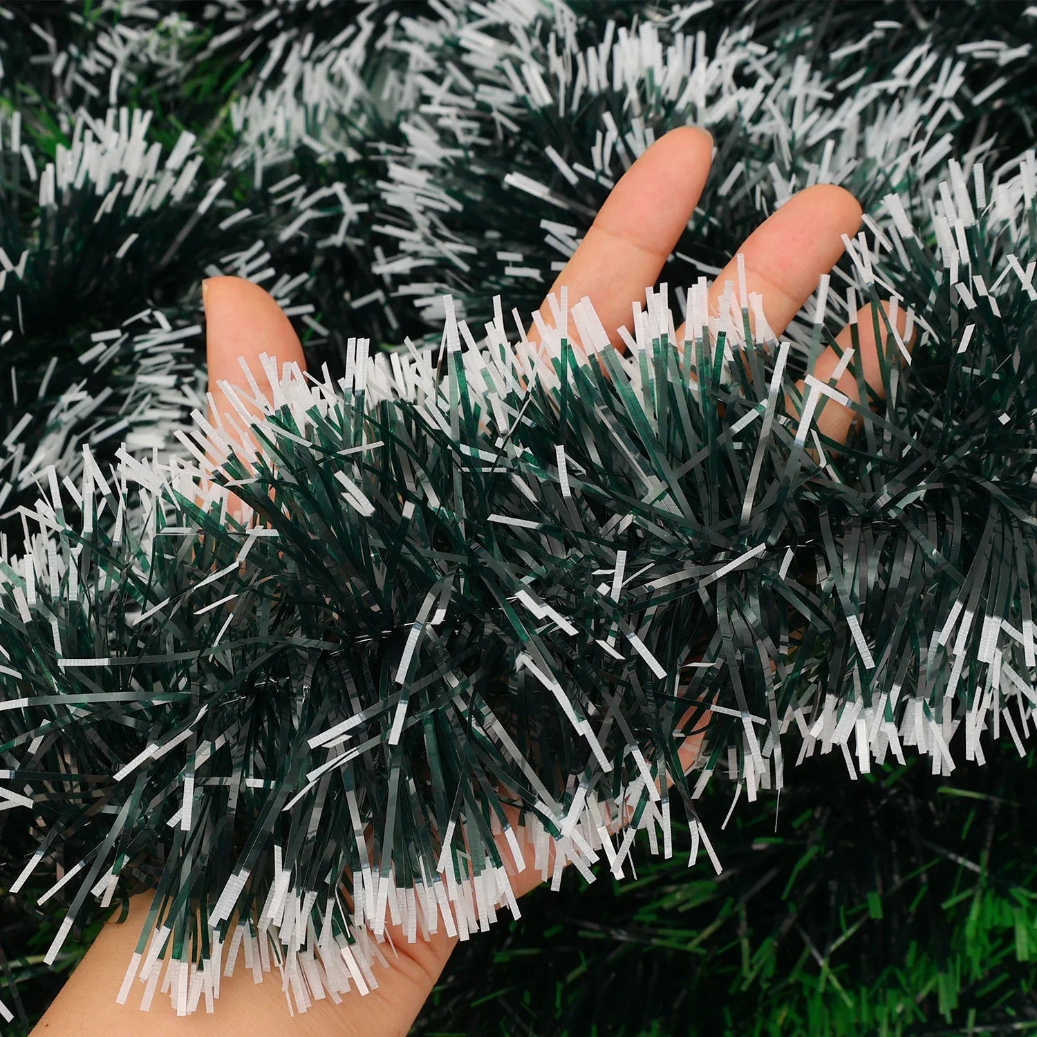 Guirlande Touffue Enneigée Vert