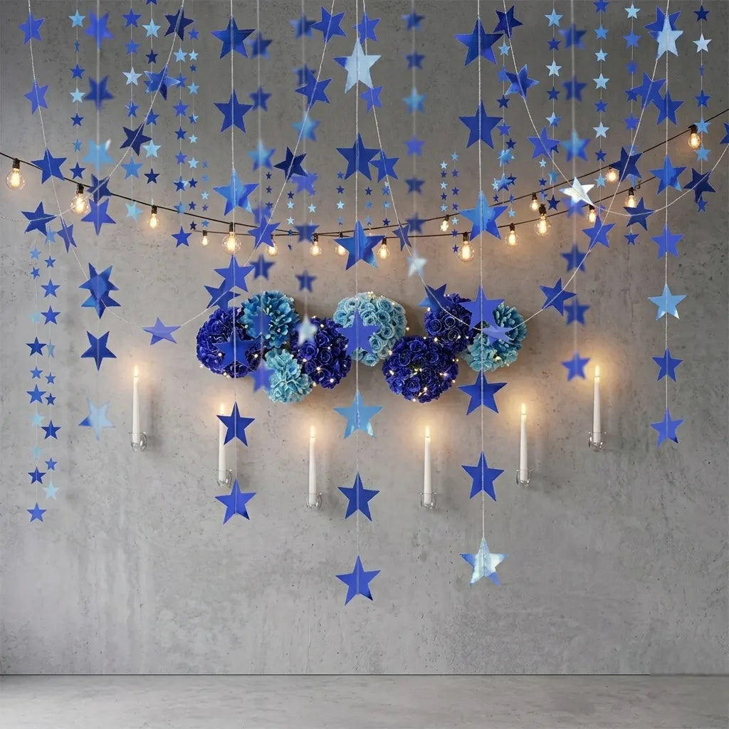 Guirlande d’Etoiles Bleu Roi Elégant