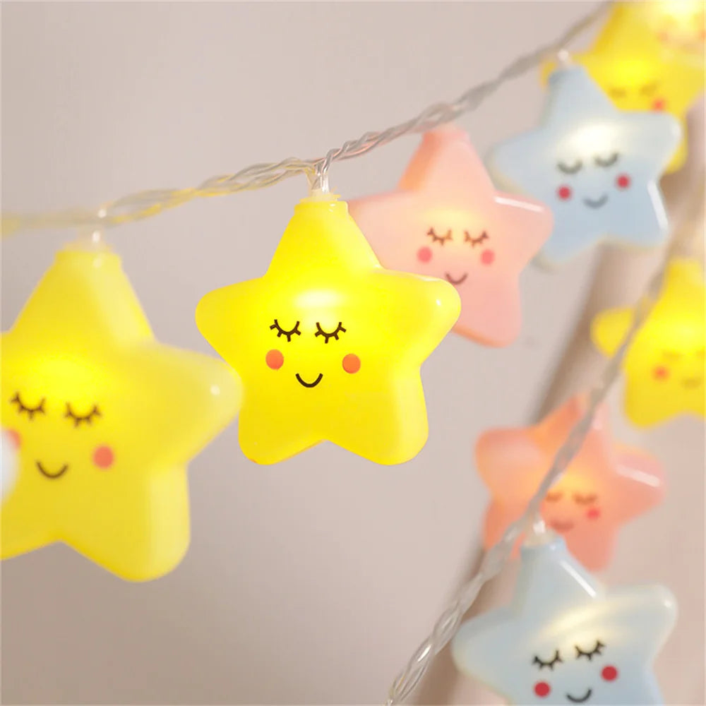 Guirlande d’Etoiles Lumineuses Colorés