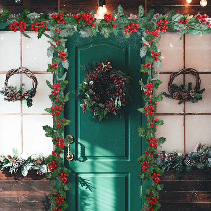 Guirlande de Baies de Houx Décorative