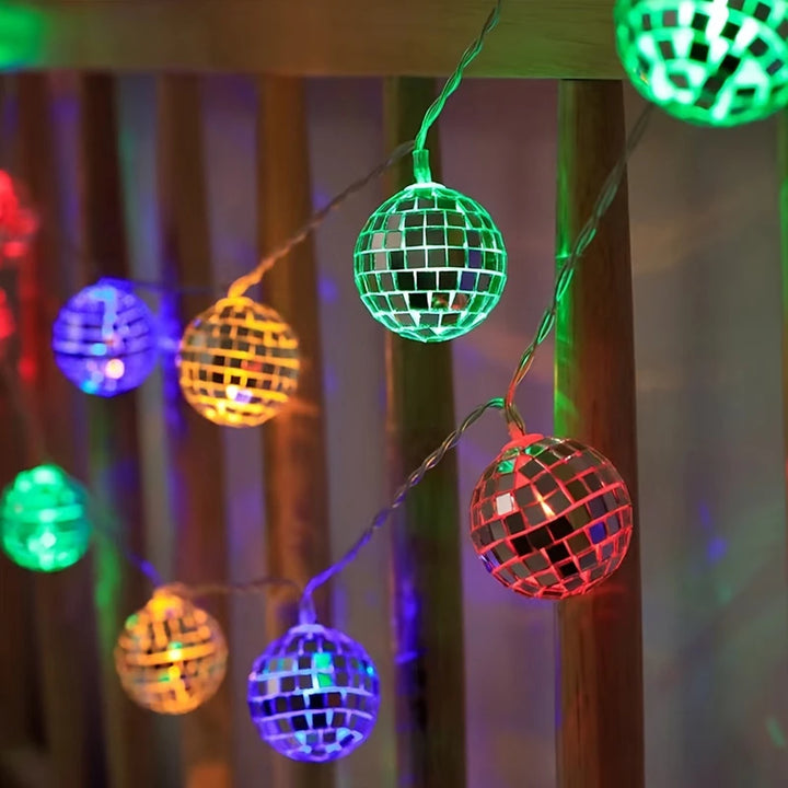 Guirlande de Boules Disco Multicolore