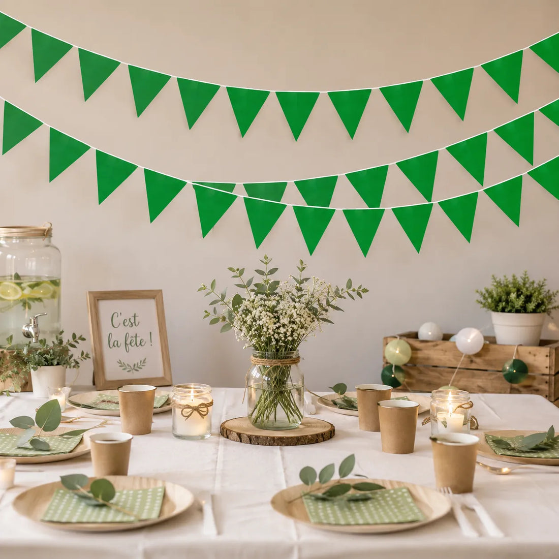 Guirlande de Fête Verte élégant