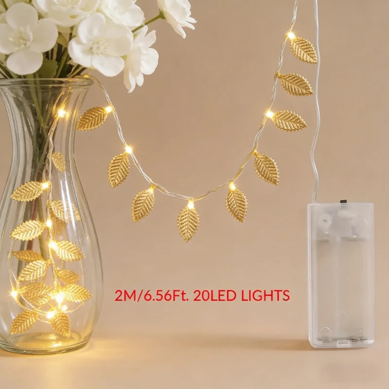 Guirlande de Feuilles à Lumière Chaud