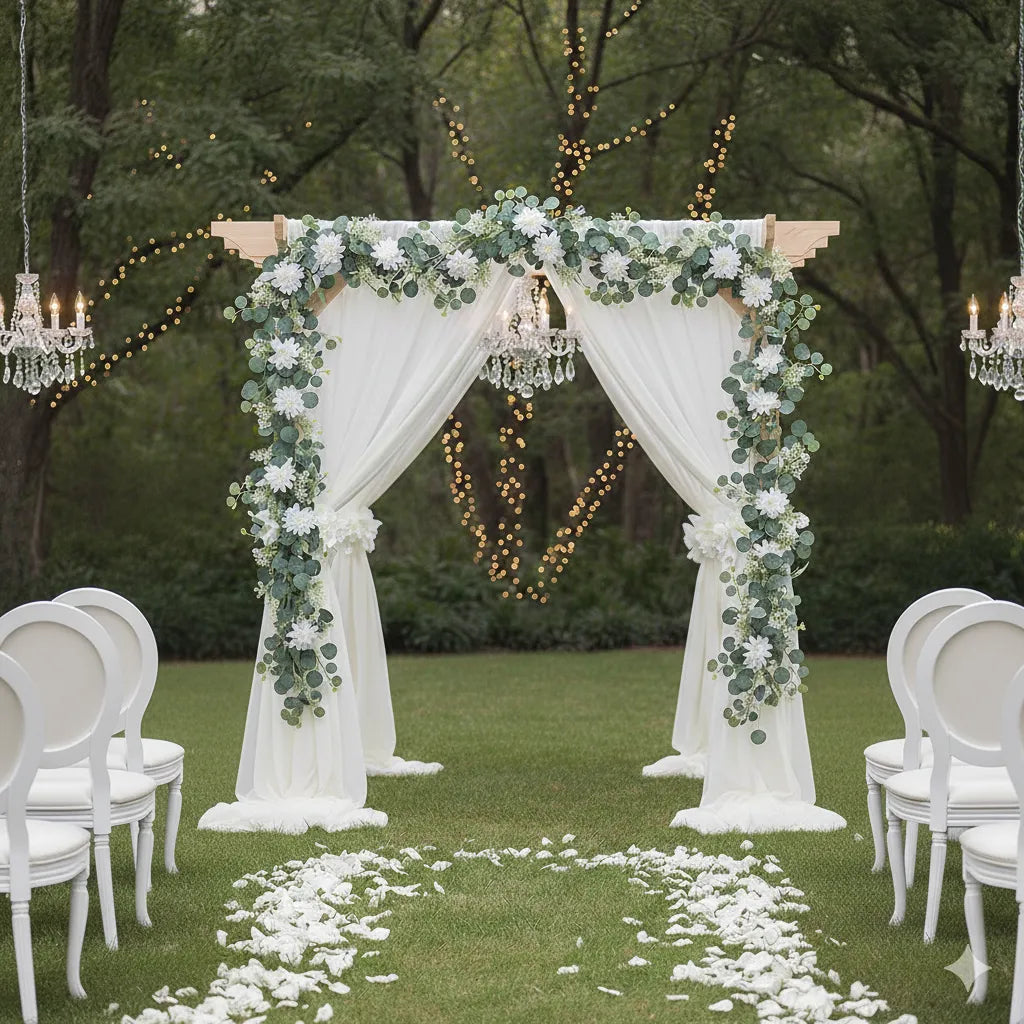Guirlande de Feuilles d’Eucalyptus à Fleurs