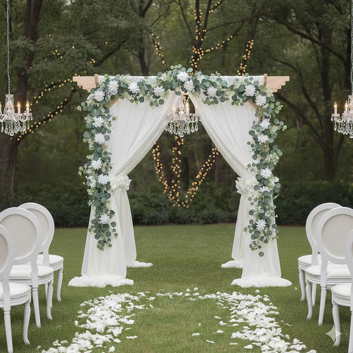 Guirlande de Feuilles d’Eucalyptus à Fleurs