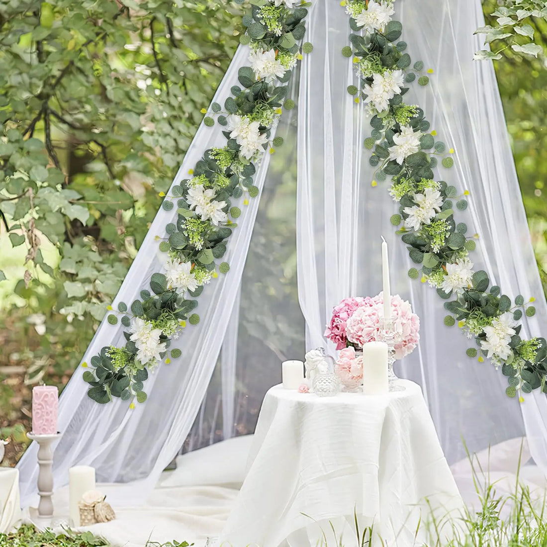 Guirlande de Feuilles d’Eucalyptus à Fleurs Stylé